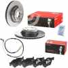 BREMBO Bremsbelagsatz, Scheibenbremse P 06 036 + Warnkontakt, Bremsbelagverschlei&szlig; A 00 223 + Bremsscheibe 09.A259.11