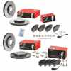 BREMBO Bremsbelagsatz, Scheibenbremse P 85 188 + Bremsscheibe 09.9582.11 + Bremsscheibe 09.B498.11 + Bremsbelagsatz, Scheibenbremse P 85 083