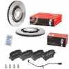 BREMBO Bremsscheibe 09.D424.11 + Bremsbelagsatz, Scheibenbremse P 85 161 + Warnkontakt, Bremsbelagverschleiß A 00 524 Bild BREMBO Bremsscheibe 09.D424.11 + Bremsbelagsatz, Scheibenbremse P 85 161 + Warnkontakt, Bremsbelagverschleiß A 00 524