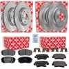 FEBI BILSTEIN Bremsbelagsatz, Scheibenbremse 116378 + Bremsbelagsatz, Scheibenbremse 116265 + Bremsscheibe 108575 + Bremsscheibe 108637