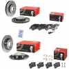 BREMBO Bremsscheibe 09.9145.11 + Bremsbelagsatz, Scheibenbremse P 85 075 + Bremsscheibe 08.A202.11 + Bremsbelagsatz, Scheibenbremse P 85 020