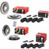 BREMBO Bremsbelagsatz, Scheibenbremse P 77 001 + Bremsscheibe 08.D415.11 + Bremsscheibe 09.D414.11 + Bremsbelagsatz, Scheibenbremse P 30 054