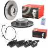 BREMBO Warnkontakt, Bremsbelagverschlei&szlig; A 00 228 + Bremsscheibe 09.9172.11 + Bremsbelagsatz, Scheibenbremse P 06 054