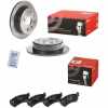 BREMBO Bremsbelagsatz, Scheibenbremse P 10 001 + Bremsscheibe 08.A872.11