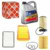 FEBI BILSTEIN Luftfilter 30356 + Ölfilter 22546 + Filter, Innenraumluft 19592 + Kraftstofffilter 100481 + Motoröl 32942