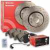 BREMBO Bremsbelagsatz, Scheibenbremse P 06 052 + Warnkontakt, Bremsbelagverschleiß A 00 298 + Bremsscheibe 08.C307.1X