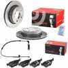 BREMBO Bremsbelagsatz, Scheibenbremse P 06 025 + Warnkontakt, Bremsbelagverschlei&szlig; A 00 221 + Bremsscheibe 09.7727.11