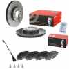 BREMBO Bremsscheibe 09.9145.11 + Bremsbelagsatz, Scheibenbremse P 85 147 + Warnkontakt, Bremsbelagverschleiß A 00 492 Bild BREMBO Bremsscheibe 09.9145.11 + Bremsbelagsatz, Scheibenbremse P 85 147 + Warnkontakt, Bremsbelagverschleiß A 00 492