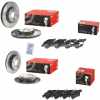 BREMBO Bremsscheibe 08.B601.11 + Bremsbelagsatz, Scheibenbremse P 24 148 + Bremsscheibe 09.9468.11 + Bremsbelagsatz, Scheibenbremse P 24 061