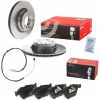 BREMBO Warnkontakt, Bremsbelagverschlei&szlig; A 00 441 + Bremsbelagsatz, Scheibenbremse P 06 081 + Bremsscheibe 09.A259.11