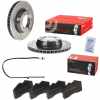 BREMBO Bremsbelagsatz, Scheibenbremse P 65 005 + Bremsscheibe 09.C883.11 + Warnkontakt, Bremsbelagverschleiß A 00 332