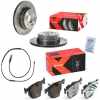 BREMBO Warnkontakt, Bremsbelagverschlei&szlig; A 00 434 + Bremsscheibe 09.9925.1X + Bremsbelagsatz, Scheibenbremse P 06 056X