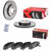 BREMBO Bremsbelagsatz, Scheibenbremse P 28 034 + Bremsscheibe 09.A455.1X