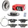 BREMBO Bremsscheibe 09.B337.2X + Bremsbelagsatz, Scheibenbremse P 06 040X + Warnkontakt, Bremsbelagverschleiß A 00 436