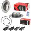 BREMBO Bremsscheibe 08.9787.1X + Warnkontakt, Bremsbelagverschlei&szlig; A 00 212 + Bremsbelagsatz, Scheibenbremse P 06 038