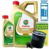 &Ouml;lwechsel Set 6L 5W30 &Ouml;l Motor&ouml;l CASTROL + MANN &Ouml;lfilter + Ablassschraube