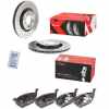 BREMBO Bremsbelagsatz, Scheibenbremse P 85 041 + Bremsscheibe 09.7012.1X