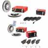 BREMBO Bremsscheibe 09.A200.11 + Bremsscheibe 09.C306.11 + Bremsbelagsatz, Scheibenbremse P 85 144 + Bremsbelagsatz, Scheibenbremse P 85 184