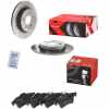 BREMBO Bremsscheibe 08.9975.1X + Bremsbelagsatz, Scheibenbremse P 24 148