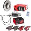 BREMBO Bremsscheibe 09.B337.2X + Bremsbelagsatz, Scheibenbremse P 06 055X + Warnkontakt, Bremsbelagverschleiß A 00 223