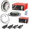 BREMBO Warnkontakt, Bremsbelagverschleiß A 00 427 + Bremsscheibe 09.B338.21 + Bremsbelagsatz, Scheibenbremse P 06 038