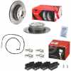 BREMBO Bremsscheibe 08.9787.1X + Warnkontakt, Bremsbelagverschlei&szlig; A 00 212 + Bremsbelagsatz, Scheibenbremse P 06 037