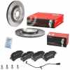 BREMBO Bremsscheibe 09.B969.11 + Bremsbelagsatz, Scheibenbremse P 85 154 + Warnkontakt, Bremsbelagverschleiß A 00 524