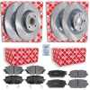 FEBI BILSTEIN Bremsscheibe 170731 + Bremsbelagsatz, Scheibenbremse 116386 + Bremsbelagsatz, Scheibenbremse 170663 + Bremsscheibe 170727