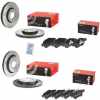 BREMBO Bremsbelagsatz, Scheibenbremse P 59 043 + Bremsbelagsatz, Scheibenbremse P 59 042 + Bremsscheibe 09.9162.11 + Bremsscheibe 09.9505.11