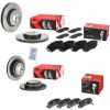 BREMBO Bremsbelagsatz, Scheibenbremse P 78 017 + Bremsbelagsatz, Scheibenbremse P 78 011 + Bremsscheibe 09.A870.1X + Bremsscheibe 09.B041.1X
