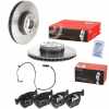 BREMBO Bremsscheibe 09.8961.21 + Warnkontakt, Bremsbelagverschlei&szlig; A 00 200 + Bremsbelagsatz, Scheibenbremse P 06 021