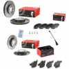 BREMBO Bremsscheibe 09.9145.11 + Bremsbelagsatz, Scheibenbremse P 85 147 + Bremsbelagsatz, Scheibenbremse P 85 191 + Warnkontakt, Bremsbelagverschleiß A 00 492 + Bremsscheibe 08.B413.11