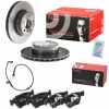 BREMBO Warnkontakt, Bremsbelagverschlei&szlig; A 00 228 + Bremsscheibe 09.C894.11 + Bremsbelagsatz, Scheibenbremse P 06 057