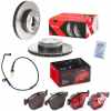 BREMBO Bremsbelagsatz, Scheibenbremse P 06 054X + Warnkontakt, Bremsbelagverschlei&szlig; A 00 228 + Bremsscheibe 09.9172.1X