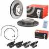 BREMBO Bremsscheibe 09.A270.11 + Warnkontakt, Bremsbelagverschlei&szlig; A 00 212 + Bremsbelagsatz, Scheibenbremse P 06 039