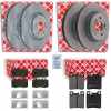 FEBI BILSTEIN Bremsscheibe 43852 + Bremsbelagsatz, Scheibenbremse 16481 + Bremsscheibe 26106 + Bremsbelagsatz, Scheibenbremse 16158
