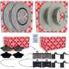FEBI BILSTEIN Bremsbelagsatz, Scheibenbremse 116035 + Bremsbelagsatz, Scheibenbremse 116037 + Bremsscheibe 10679 + Bremsscheibe 26034