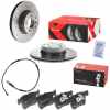 BREMBO Bremsbelagsatz, Scheibenbremse P 06 075 + Bremsscheibe 09.B337.2X + Warnkontakt, Bremsbelagverschleiß A 00 473