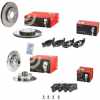 BREMBO Bremsscheibe 09.5166.11 + Bremsscheibe 08.5005.14 + Bremsbelagsatz, Scheibenbremse P 85 017 + Bremsbelagsatz, Scheibenbremse P 85 031