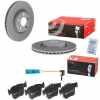BREMBO Bremsscheibe 09.D531.13 + Bremsbelagsatz, Scheibenbremse P 50 133 + Warnkontakt, Bremsbelagverschleiß A 00 353