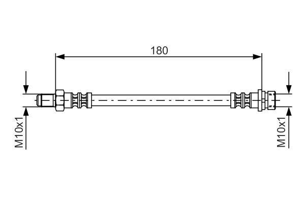 Bremsschlauch Hinterachse außen BOSCH 1 987 476 887