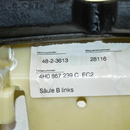 Verkleidung der B-Säule links AUDI A8 D4 (4H_) 3.0 TFSI quattro 4H0867239C Bild Verkleidung der B-Säule links AUDI A8 D4 (4H_) 3.0 TFSI quattro 4H0867239C