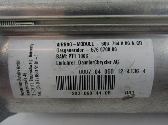 Armaturenbrett Airbag MERCEDES-BENZ C Coupe (CL203) C 220 CDI (203.706) 600794000A Bild Armaturenbrett Airbag MERCEDES-BENZ C Coupe (CL203) C 220 CDI (203.706) 600794000A