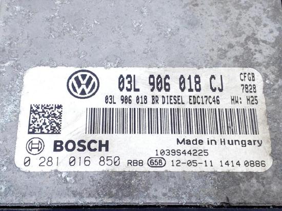 Motorsteuergerät SKODA SUPERB II (3T4) 2.0 TDI 03L906018BR 03L906018CJ Bild Motorsteuergerät SKODA SUPERB II (3T4) 2.0 TDI 03L906018BR 03L906018CJ