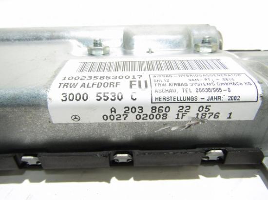 Tür-Airbag hinten links MERCEDES-BENZ C Coupe (CL203) C 220 CDI (203.706) A2038602205 Bild Tür-Airbag hinten links MERCEDES-BENZ C Coupe (CL203) C 220 CDI (203.706) A2038602205