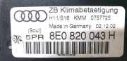 Heizungsbetätigung (Konsole) vorne Audi A4 (8E, B6) 8E0820043H