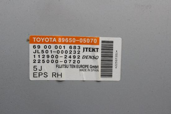 Lenksäulensteuergerät TOYOTA AVENSIS Sedan (_T27_) 2.0 (ZRT272_) 89650-05070 Bild Lenksäulensteuergerät TOYOTA AVENSIS Sedan (_T27_) 2.0 (ZRT272_) 89650-05070