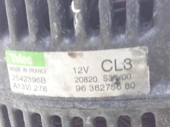 Generator PEUGEOT 206 Hatchback (2A/C) 1.4 i 2542396b 9638275680 Bild Generator PEUGEOT 206 Hatchback (2A/C) 1.4 i 2542396b 9638275680