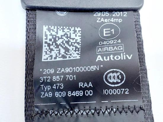 Sicherheitsgurt vorne links SKODA SUPERB II (3T4) 2.0 TDI 615479000 3T2857701 Bild Sicherheitsgurt vorne links SKODA SUPERB II (3T4) 2.0 TDI 615479000 3T2857701