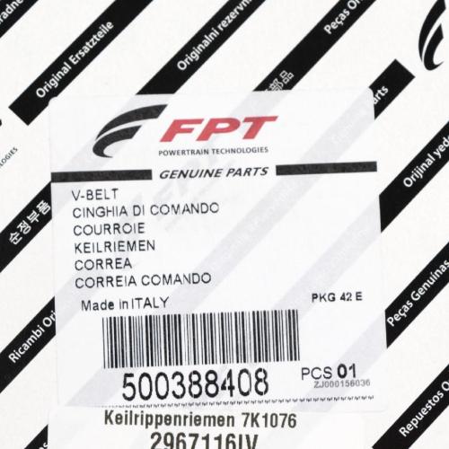 Original Iveco Keilrippenriemen 7K1076 Ducato 244/250 2,3 JTD 500388408 Bild Original Iveco Keilrippenriemen 7K1076 Ducato 244/250 2,3 JTD 500388408